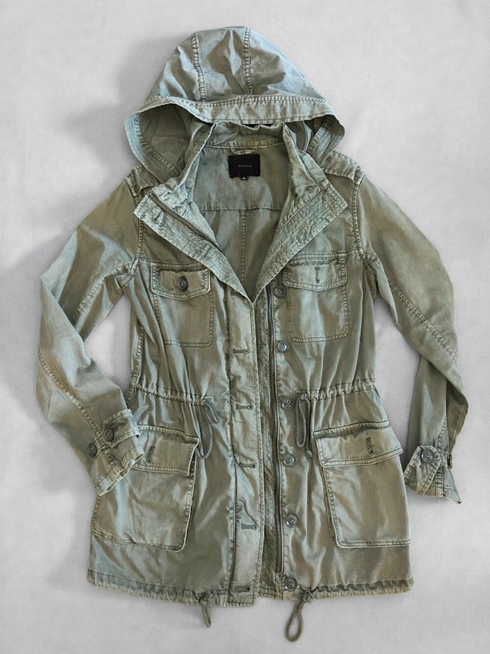 Talula Hooded Utility Jacket Green